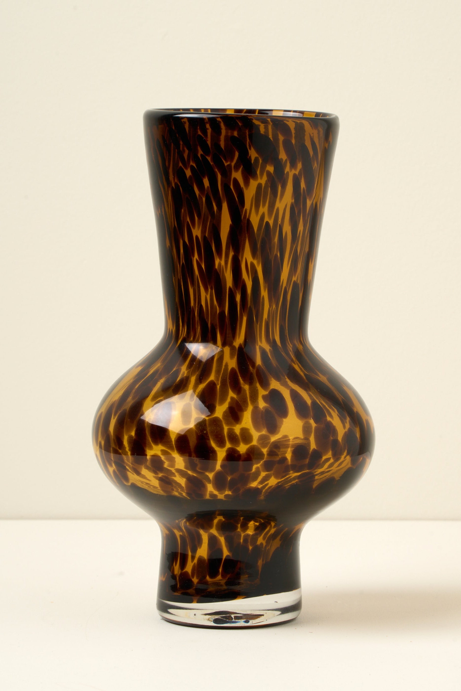 Tortoise Shell Glass Vase