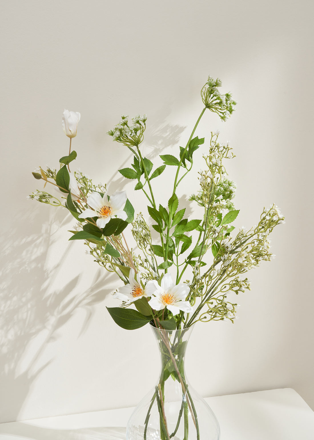 Faux White Florida Clematis Stem