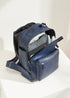 TRULY LIFESTYLE NAVY LEATHER UNISEX BACKPACK OPEN