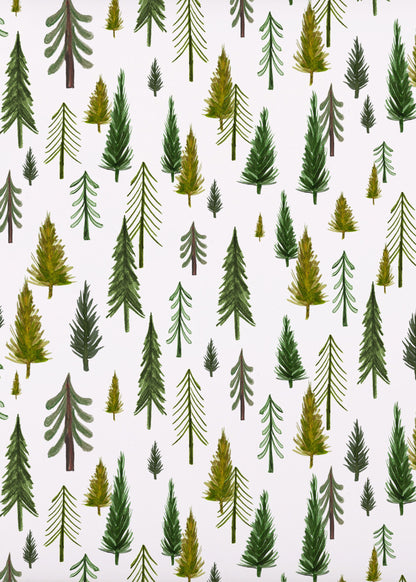 TRULY LIFESTYLE GREEN FOREST CHRISTMAS WRAPPING PAPER
