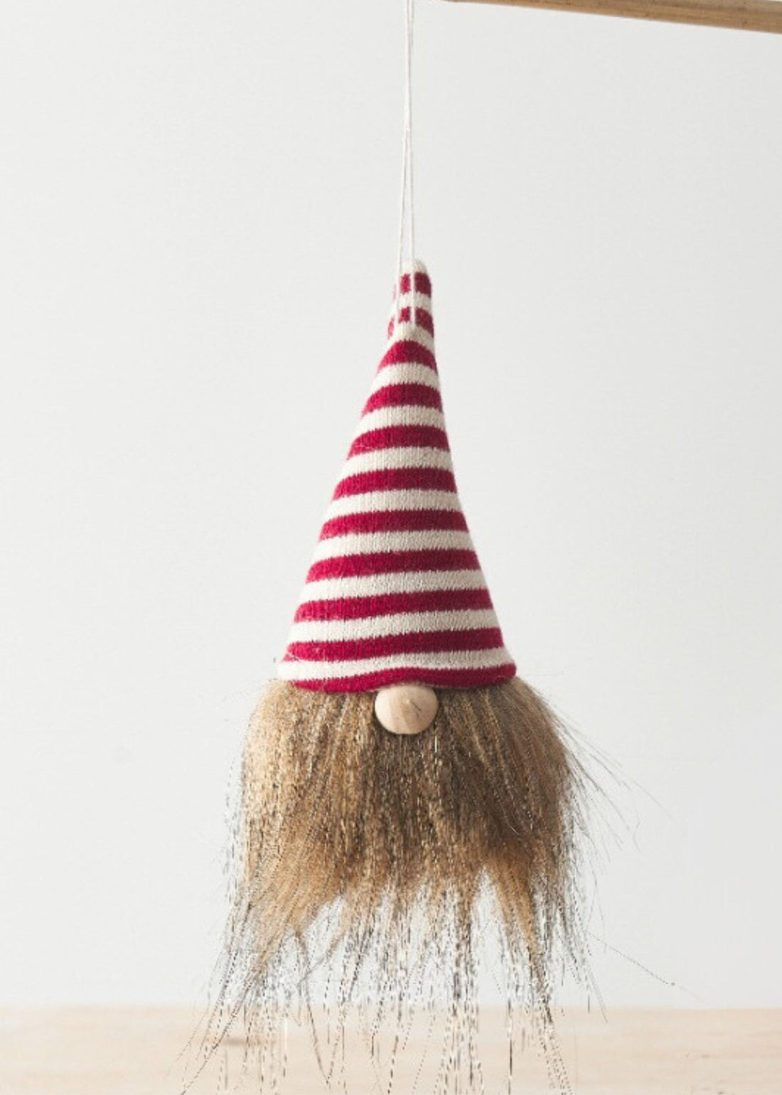 TRULY LIFESTYLE RED STRIPED HAT CHRISTMAS GONK DECORATION