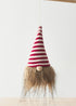 TRULY LIFESTYLE RED STRIPED HAT CHRISTMAS GONK DECORATION