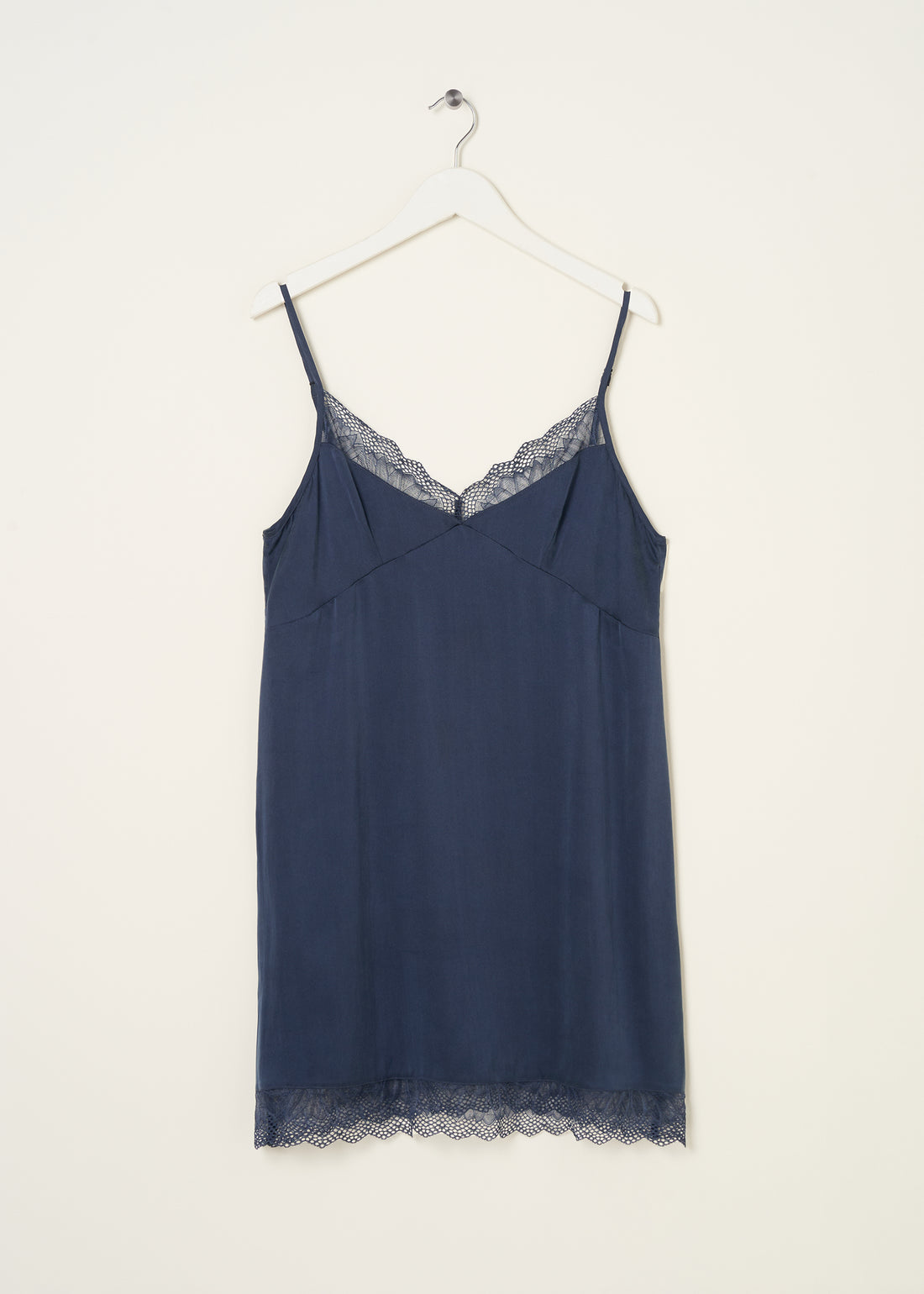 Truly Lifestyle Luxury Silk Nightdress With Lace On Hanger