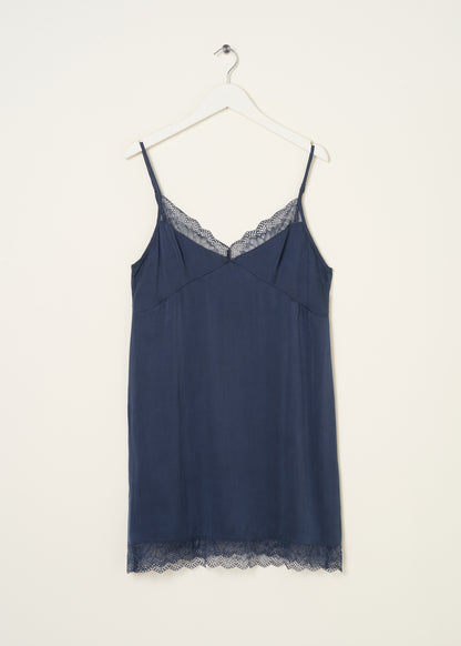 Truly Lifestyle Luxury Silk Nightdress With Lace On Hanger