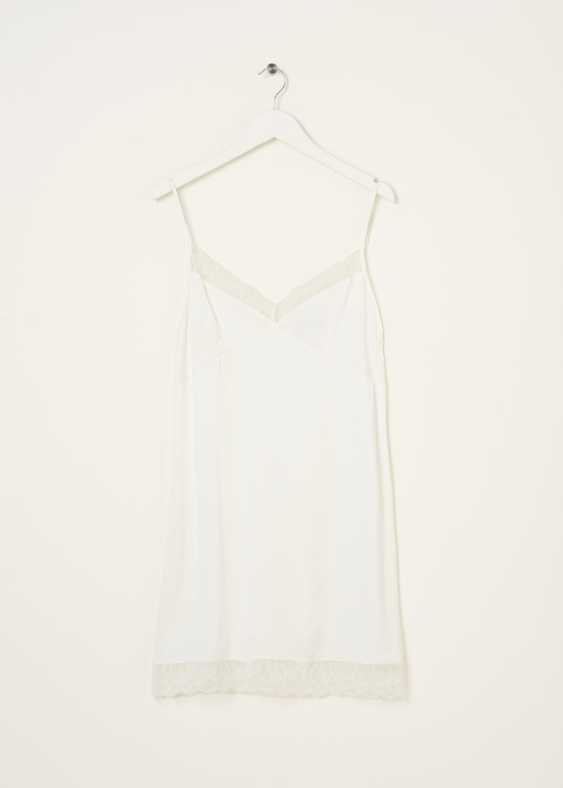 Truly Lifestyle White Silk Womens Nightdress On Hanger