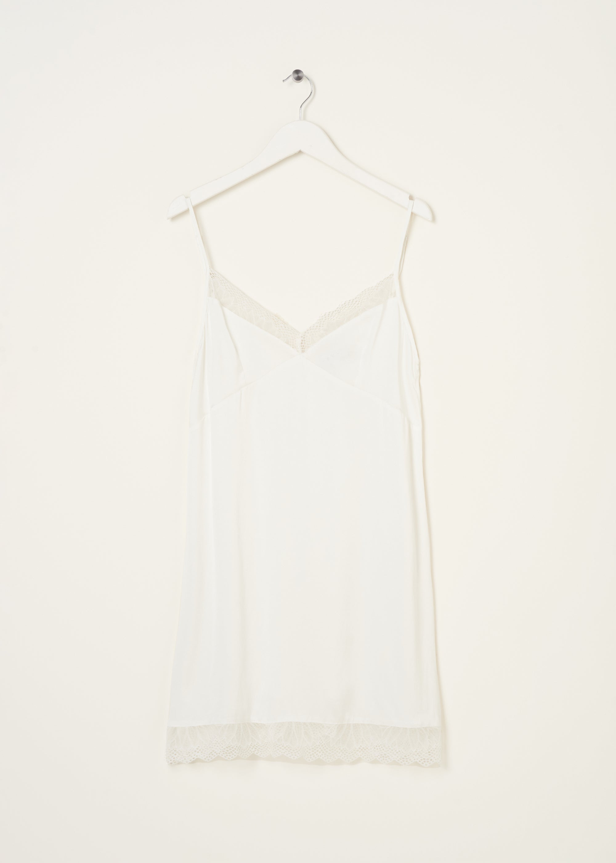 Truly Lifestyle White Silk Womens Nightdress On Hanger