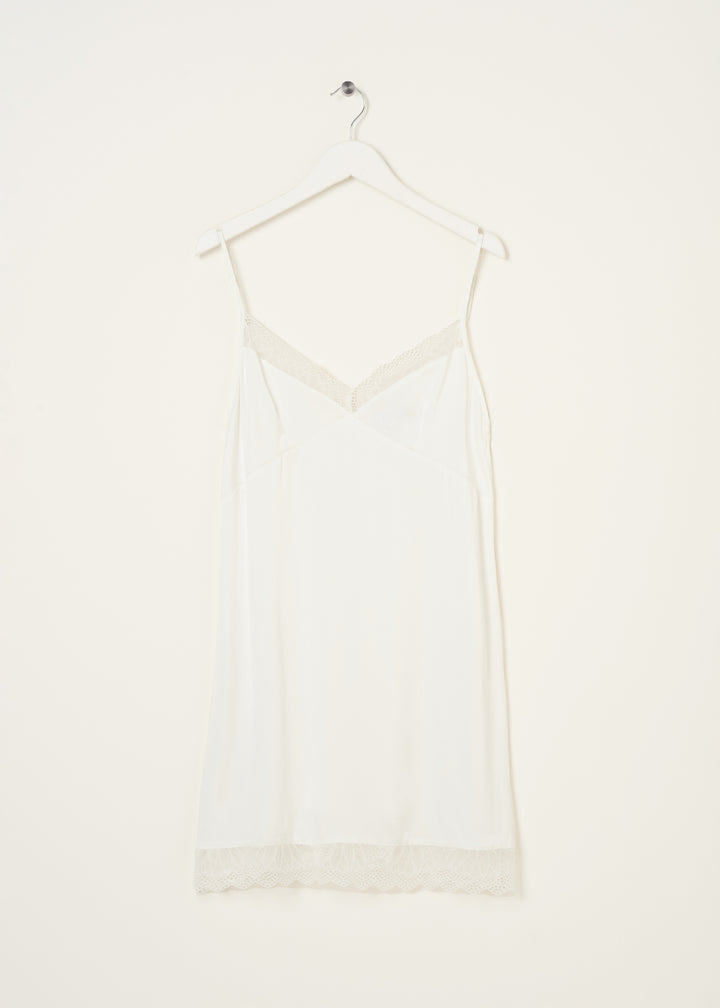 Truly Lifestyle White Silk Womens Nightdress On Hanger