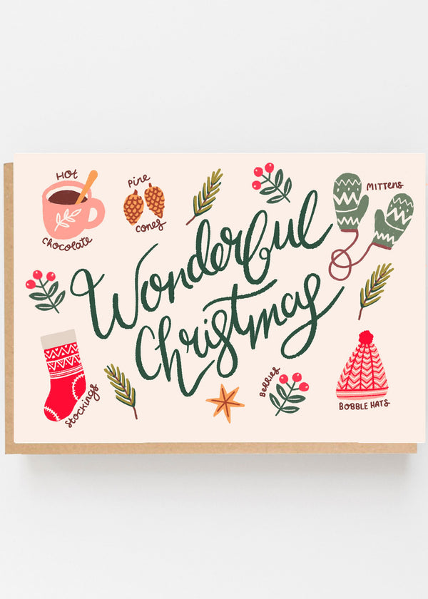 Wonderful Christmas Patterned Card