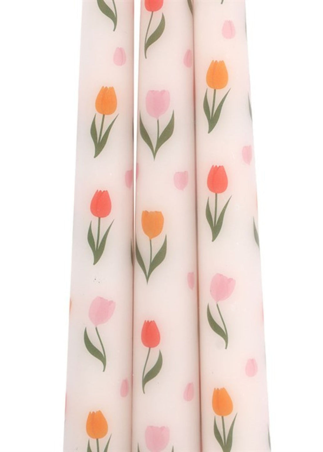 PACK OF 3 TULIP PRINT CANDLES