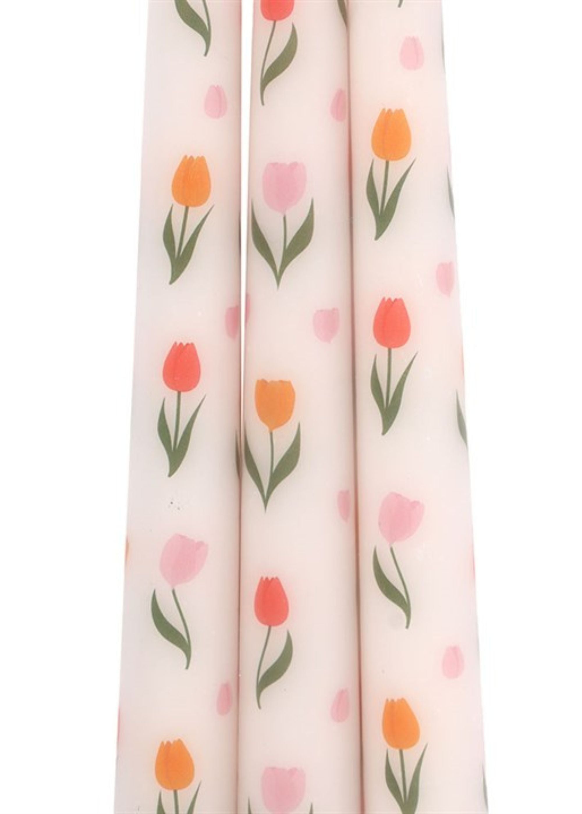 PACK OF 3 TULIP PRINT CANDLES