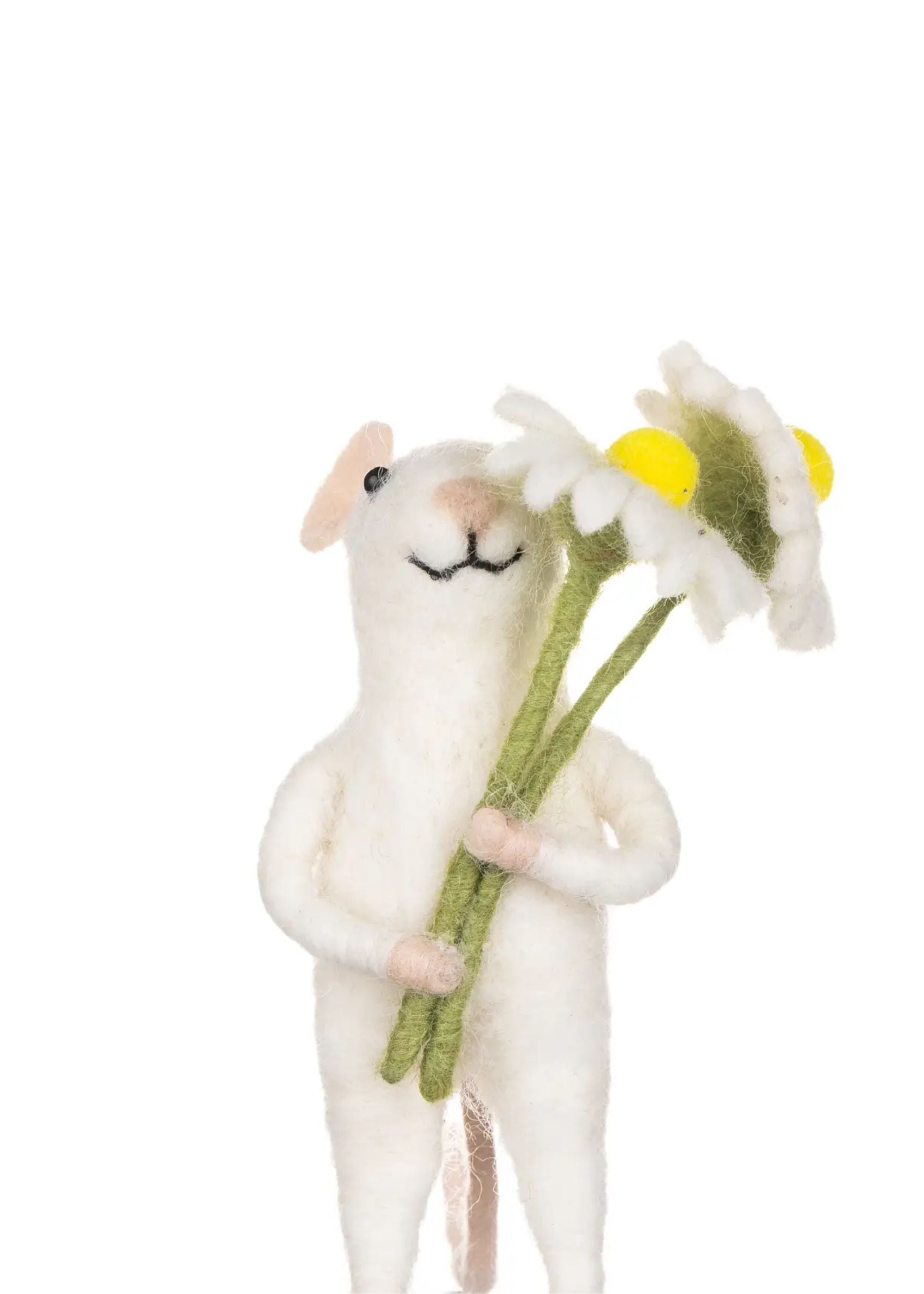 DAISIES FELT MOUSE DECORATION