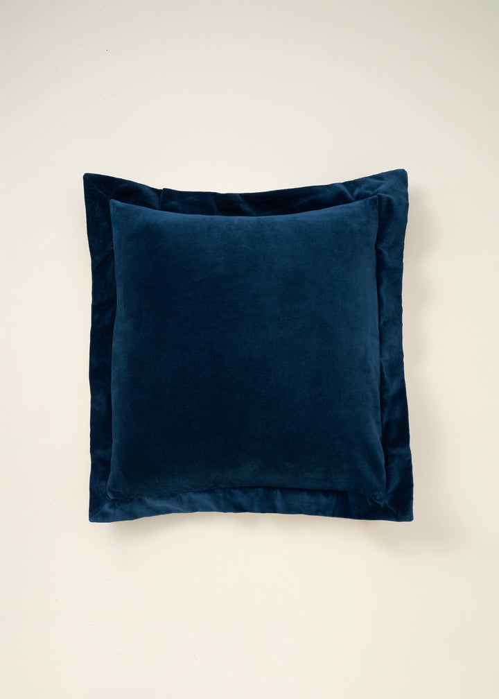 Royal Blue Velvet Square flange cushion