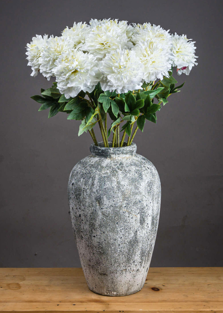 TRULY LIFESTYLE WHITE PEONY BUNCH IN CERAMIC VASE