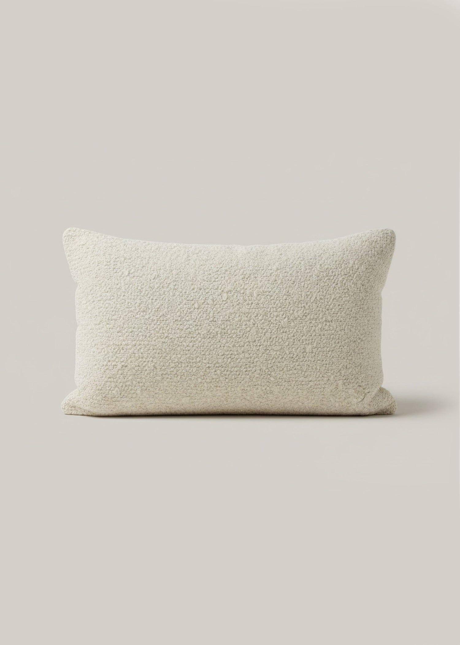 Boucle Ecru Rectangle Cushion