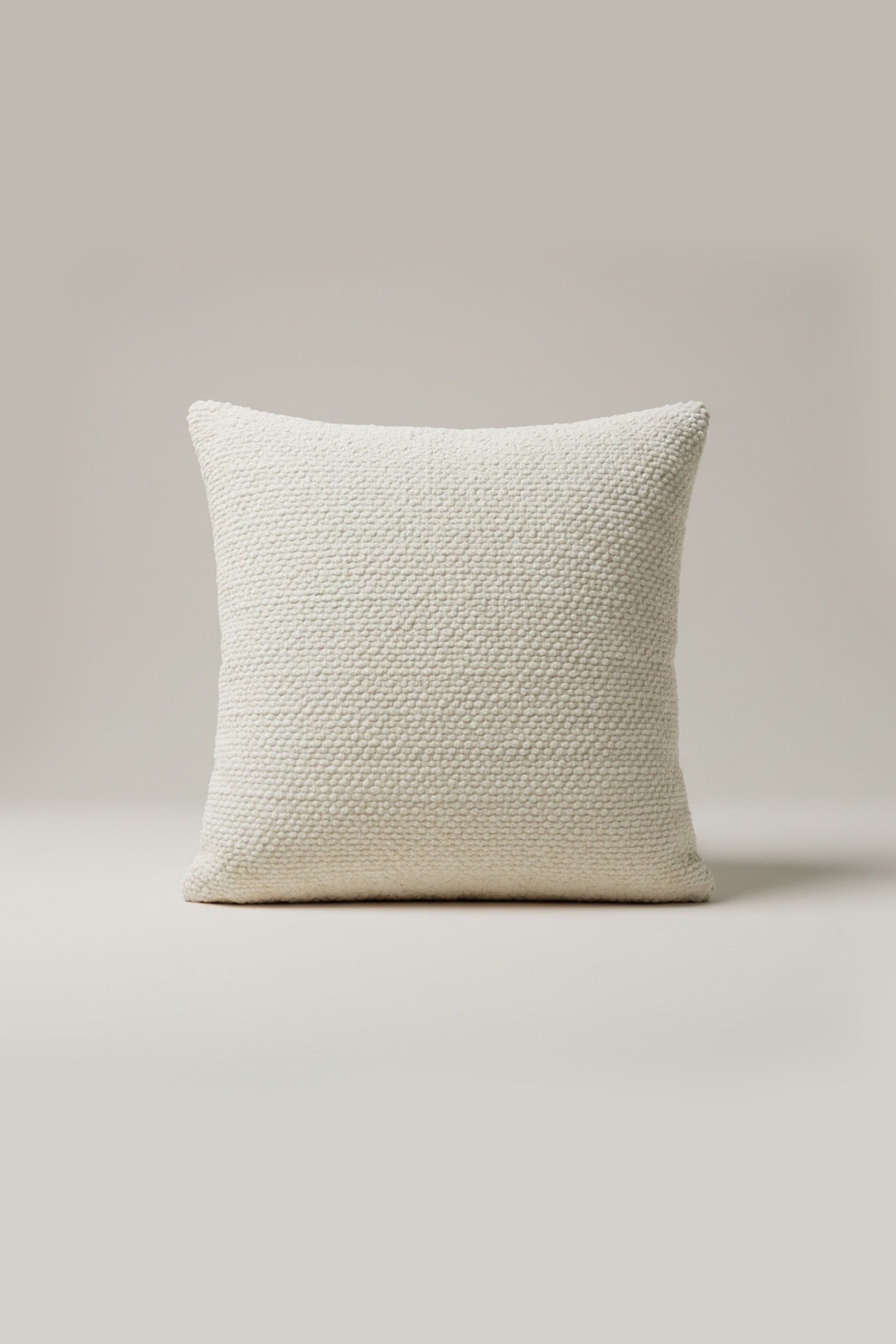 Boucle Ecru Square Cushion