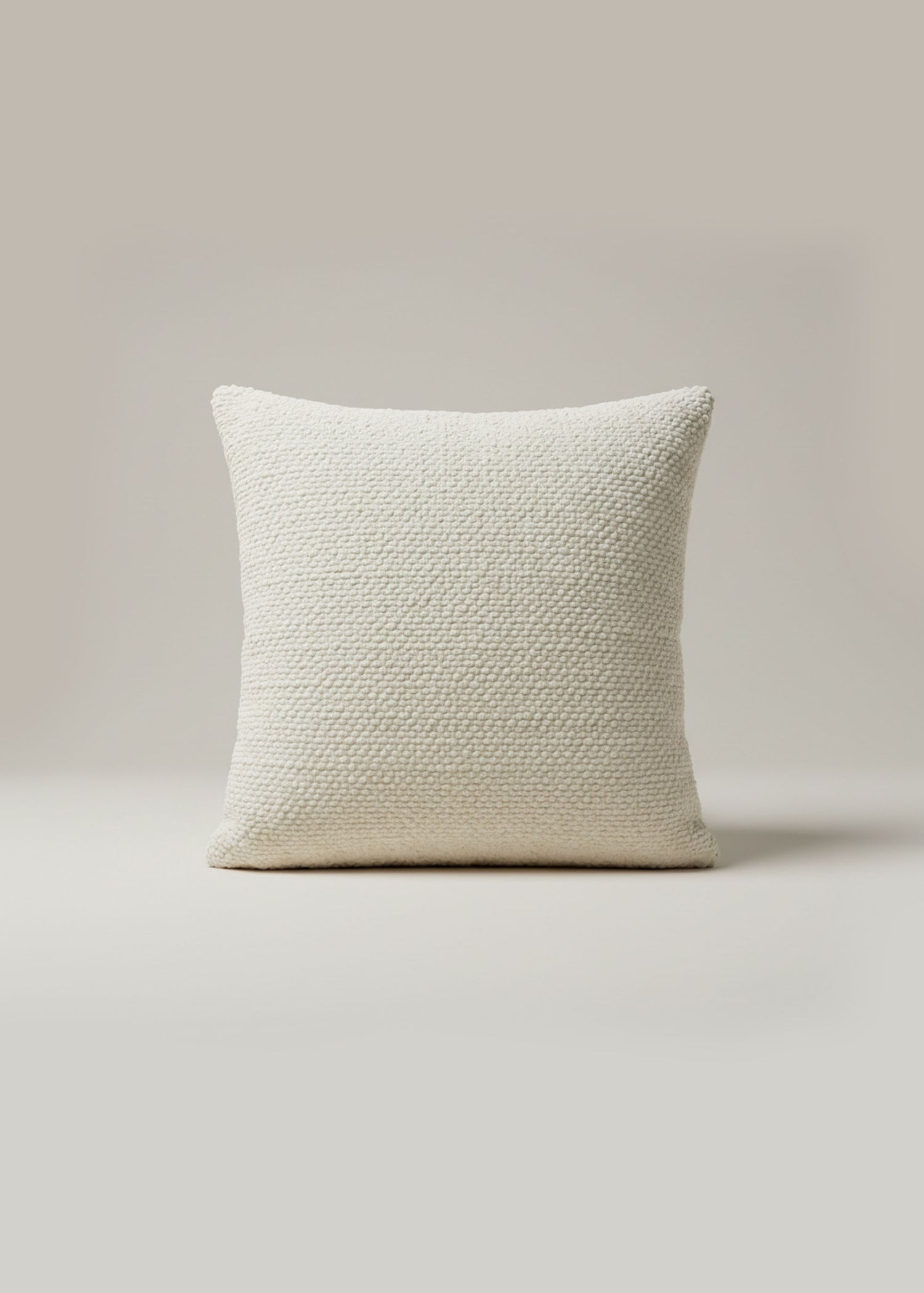 Boucle Ecru Square Cushion