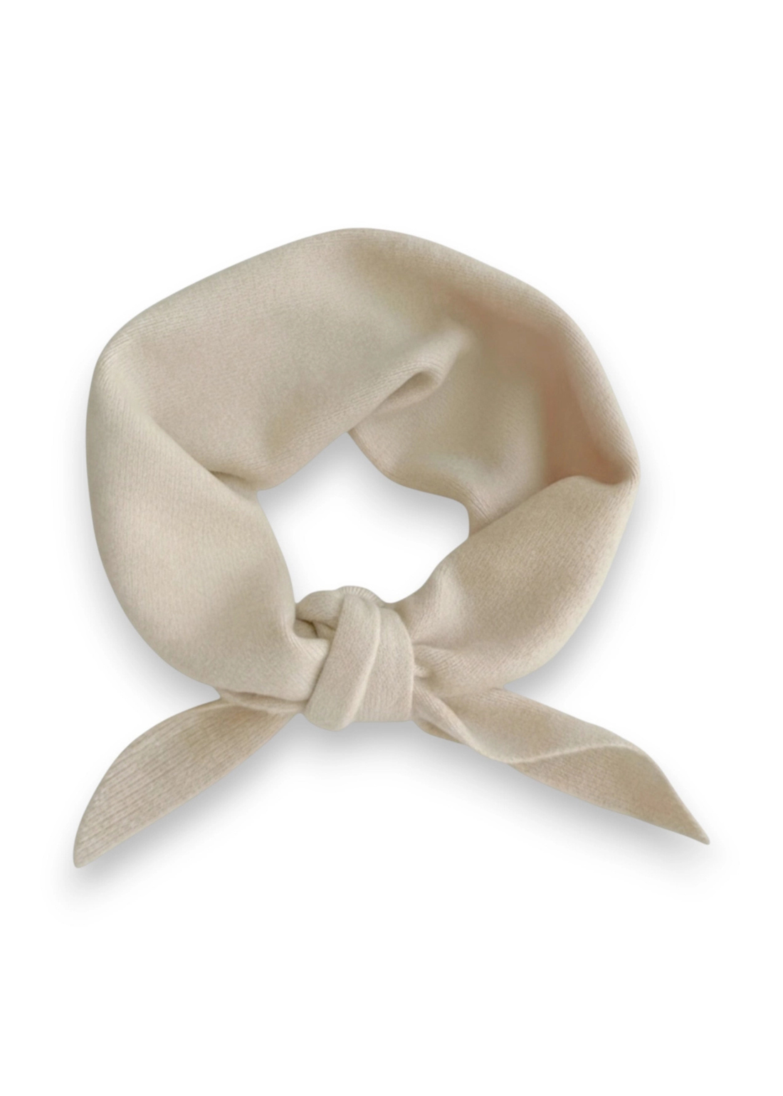 BEIGE WOOL BLEND TRIANGLE NECK SCARF