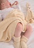 Basket Stitch Baby Blanket in Oat Colour