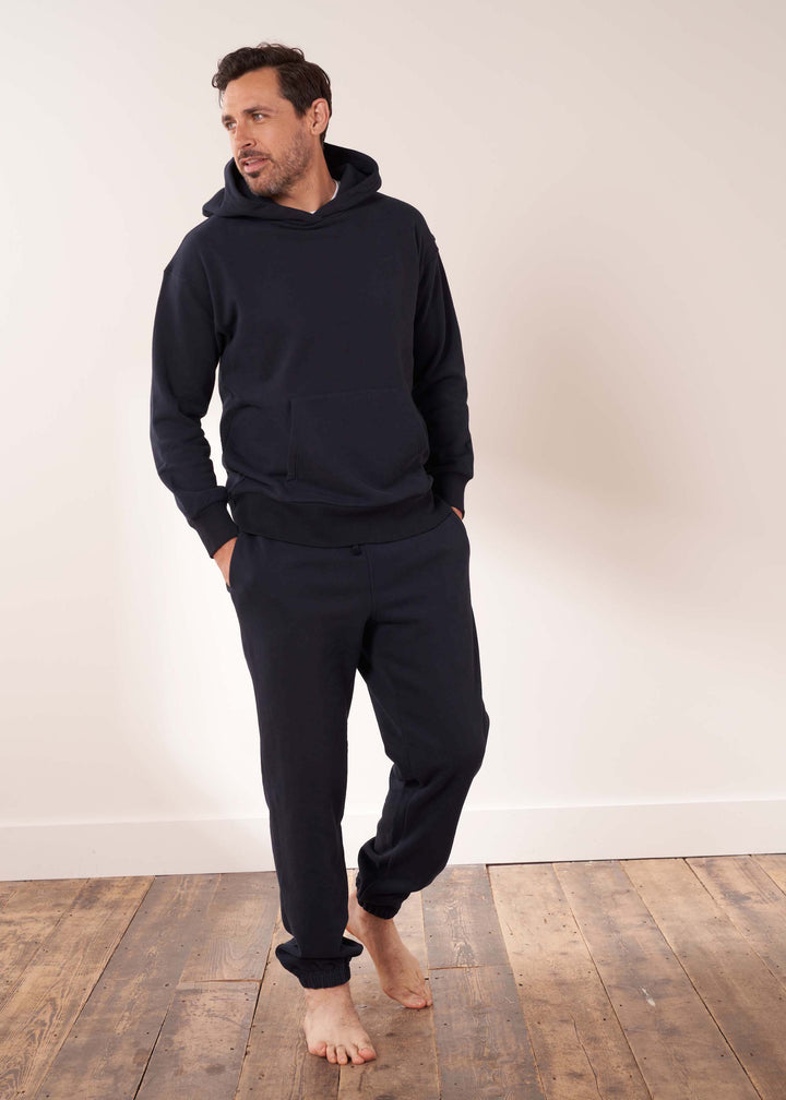 Mens Chiltern Navy Blue Hoodie On Model | Truly Lifestyle