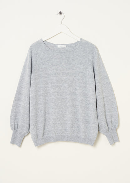 TRULY LIFESTYLE WOMENS GREY LUREX STRIPE JUMPER ON HANGER