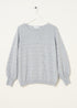 TRULY LIFESTYLE WOMENS GREY LUREX STRIPE JUMPER ON HANGER