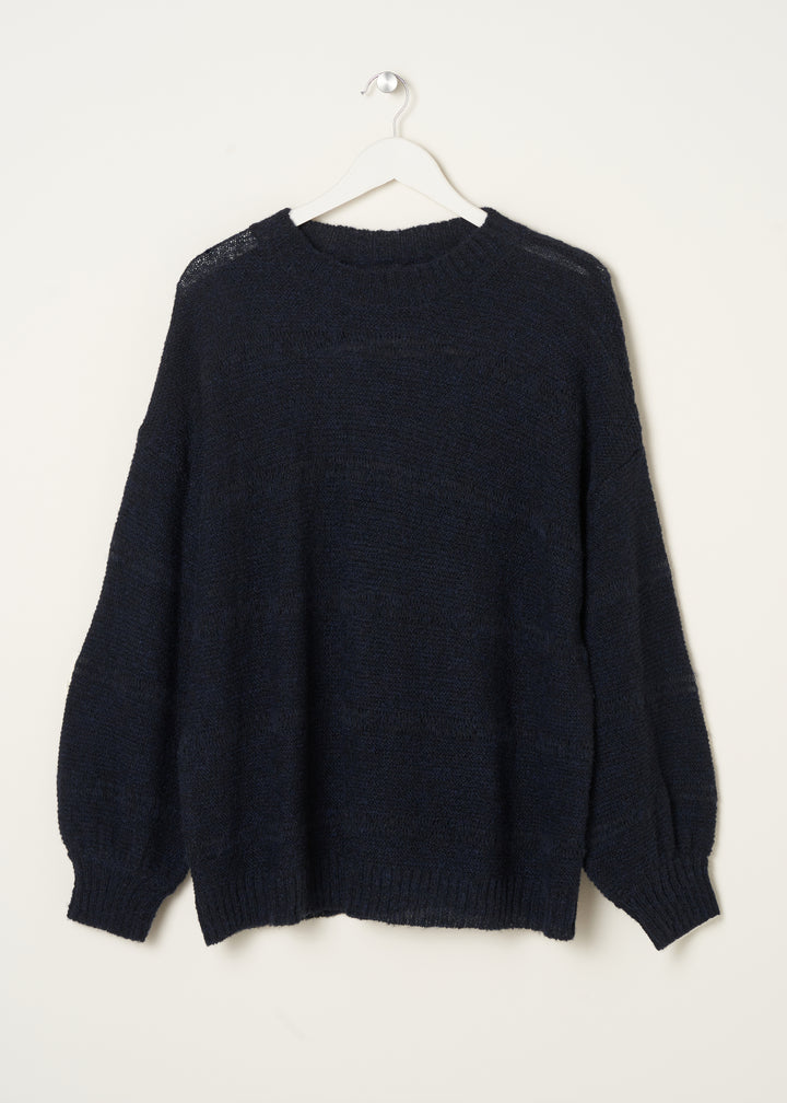 TRULY LIFESTYLE WOMENS NAVY OPEN KNIT JUMPER ON HANGER