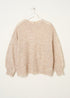 TRULY LIFESTYLE WOMENS OATMEAL OPEN KNIT JUMPER ON HANGER