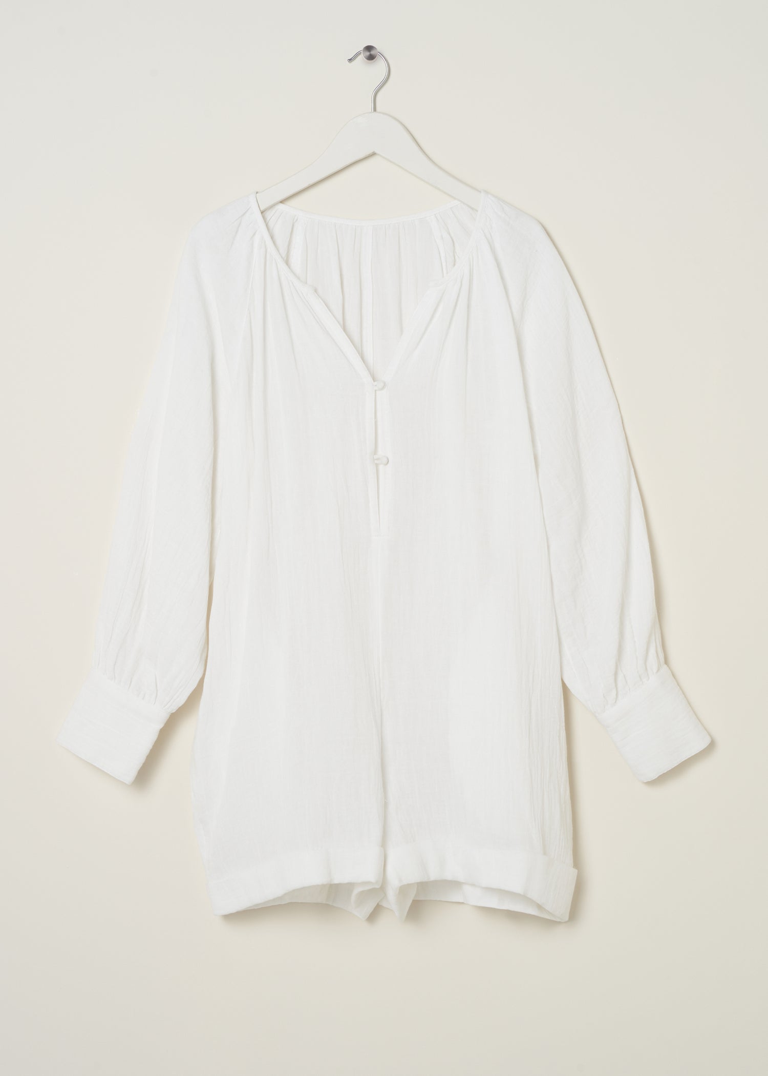 TRULY LIFESTYLE WHITE COTTON CHEESECLOTH PLAYSUIT ON HANGER