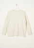 TRULY LIFESTYLE WOMENS WHITE FUNNEL NECK JUMPER WITH RIBBED HEM ON HANGER