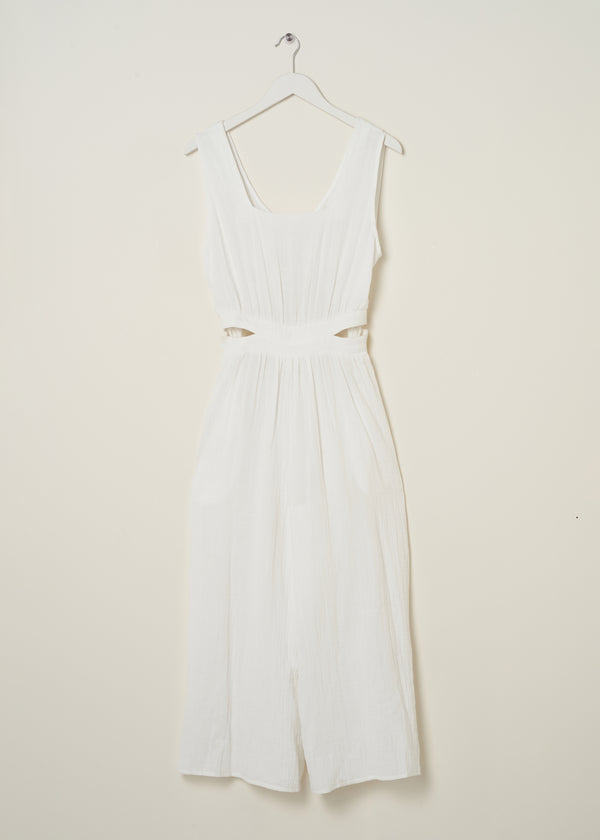 TRULY LIFESTYLE WOMENS WHITE CHEESECLOTH JUMPSUIT ON HANGER