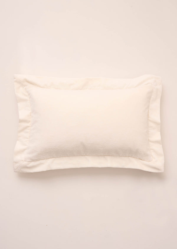 TRULY LIFESTYLE CREAM RECTANGLE CUSHION WITH FLANGE EDGING