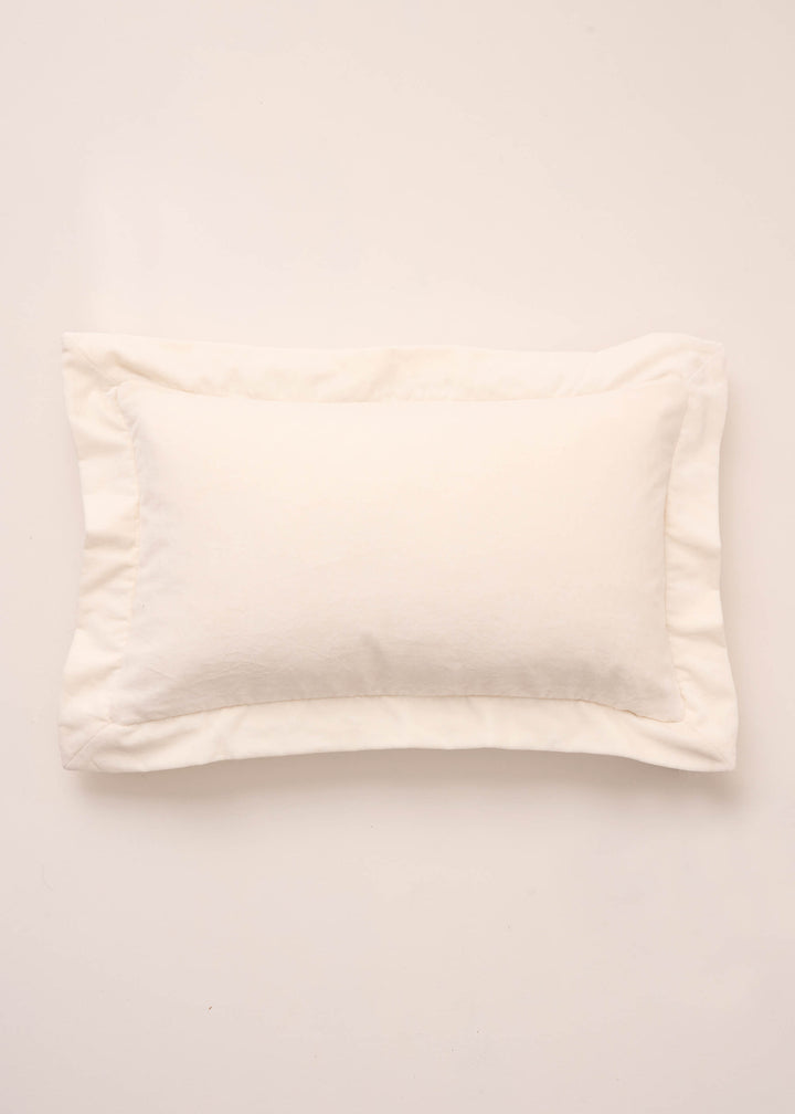 TRULY LIFESTYLE CREAM RECTANGLE CUSHION WITH FLANGE EDGING