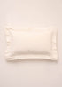 TRULY LIFESTYLE CREAM RECTANGLE CUSHION WITH FLANGE EDGING