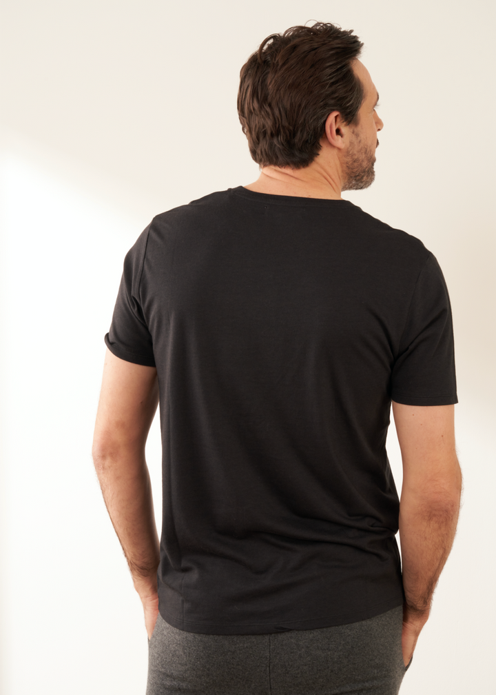 Mens black shirt sales back