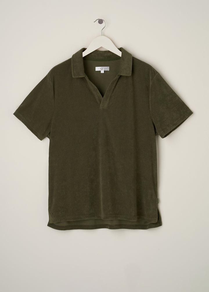 Mens Terry Khaki Green Tshirt On Hanger | Truly Lifestyle