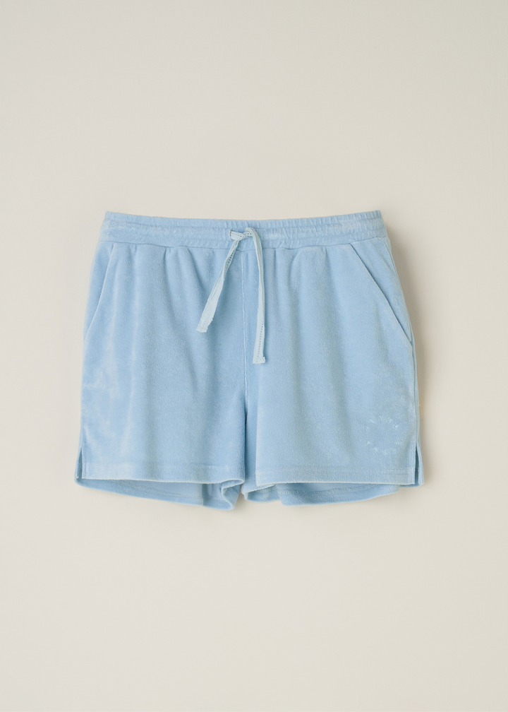 Womens Light Blue Terry Shorts | Truly Lifestyle