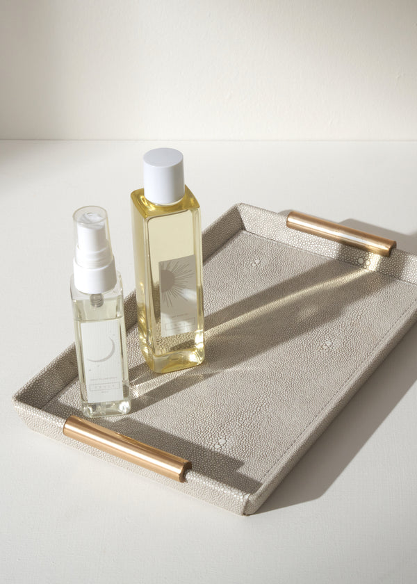 Truly-Lifestyle-Ivory-Shagreen-Trinket-Tray-With-Brushed-Metal-Handles