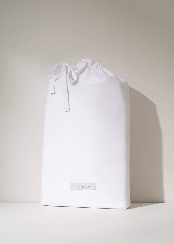 WHITE BAMBOO BEDDING IN DUSTY BAG | TRULY LIFESTYLE