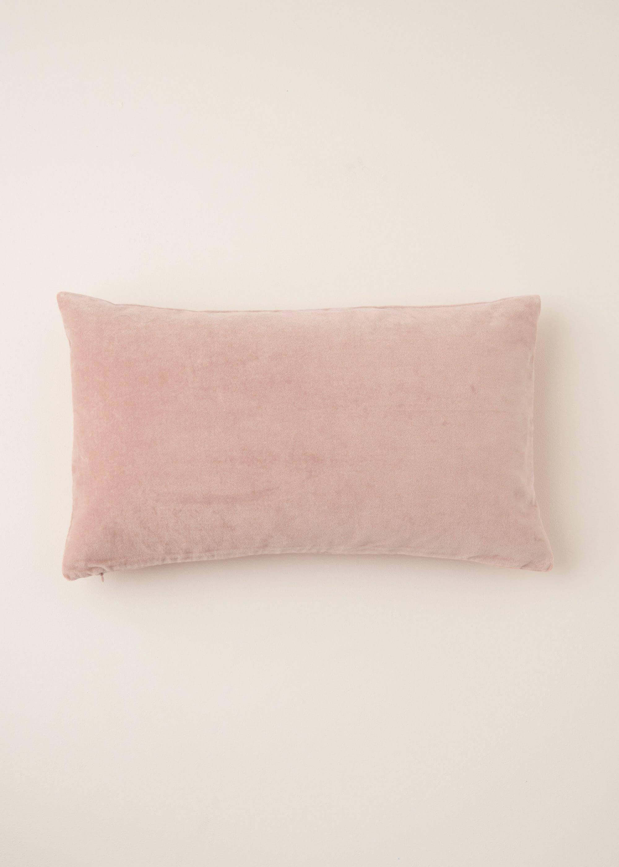 LIGHT PINK VELVET RECTANGLE CUSHION | TRULY LIFESTYLE