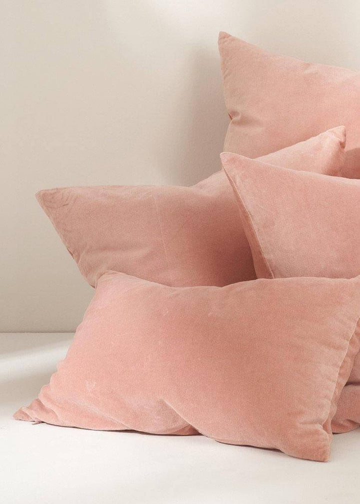 LIGHT PINK VELVET GROUP OF CUSHIONS | TRULY LIFESTYLE