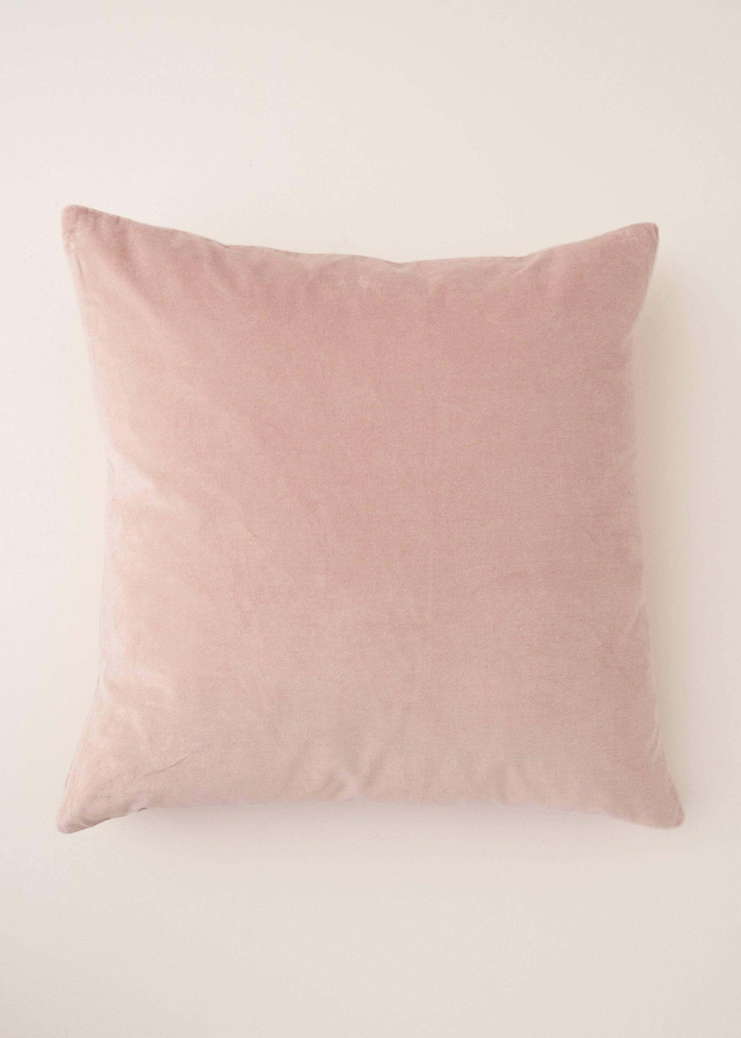 LIGHT PINK SQUARE VELVET SINGLE CUSHION | TRULY LIFESTYLE