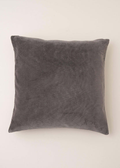 DARK GREY VELVET SQUARE SINGLE CUSHION | TRULY LIFESTYLE