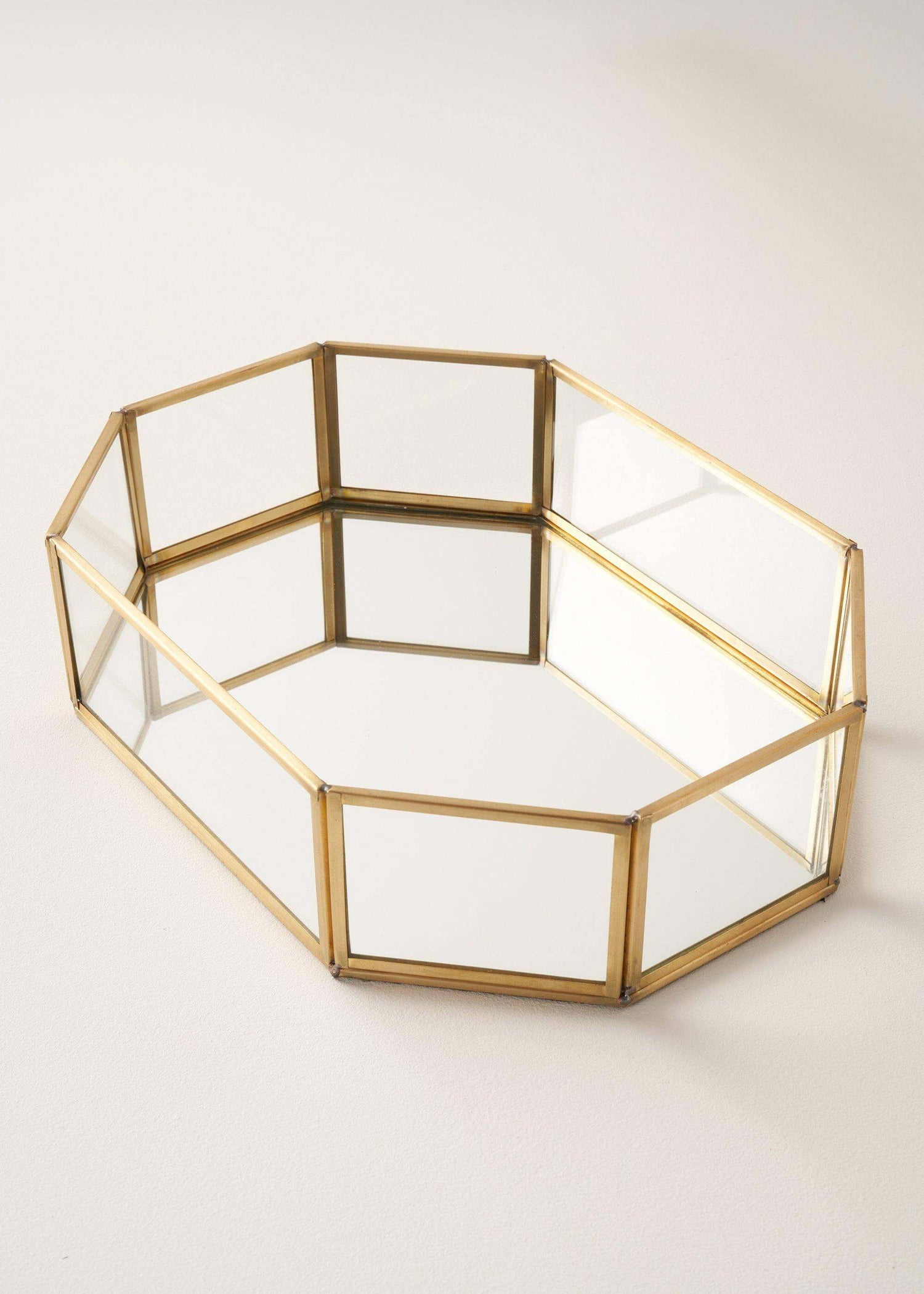Glass, Brass And Mirrored Trinket Tray | Truly Lifestyle