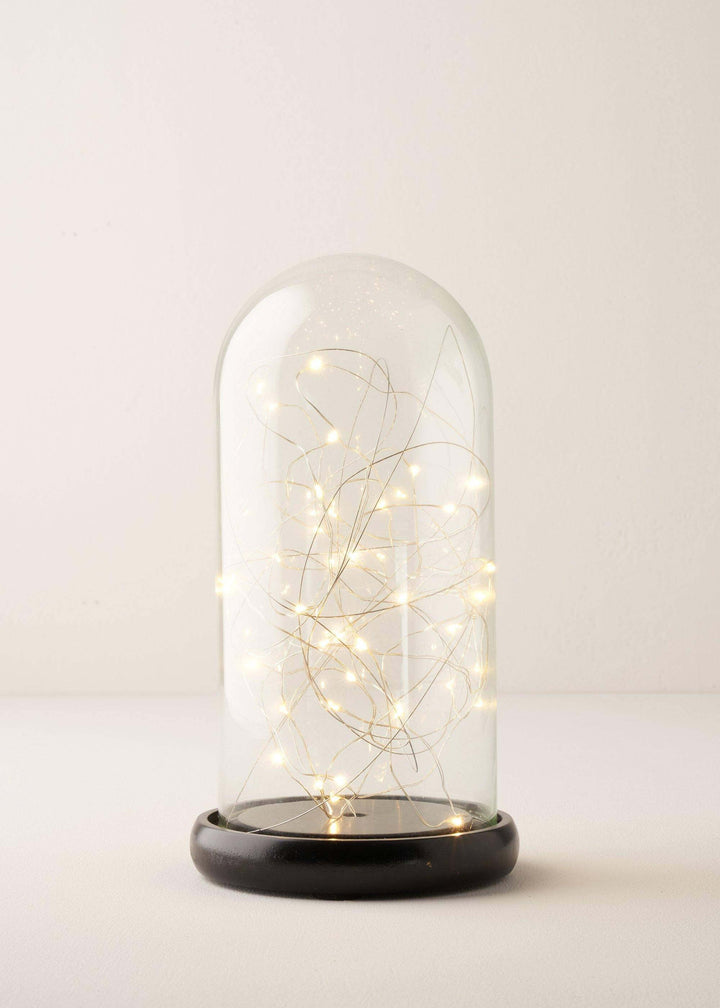 Medium Glass Dome With Fairy Lights On | Truly Lifestyle