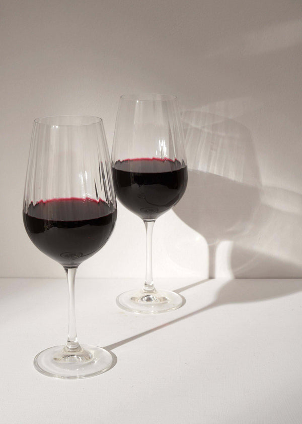 Fluted Crystal Red Wines Glasses | Truly Lifestyle