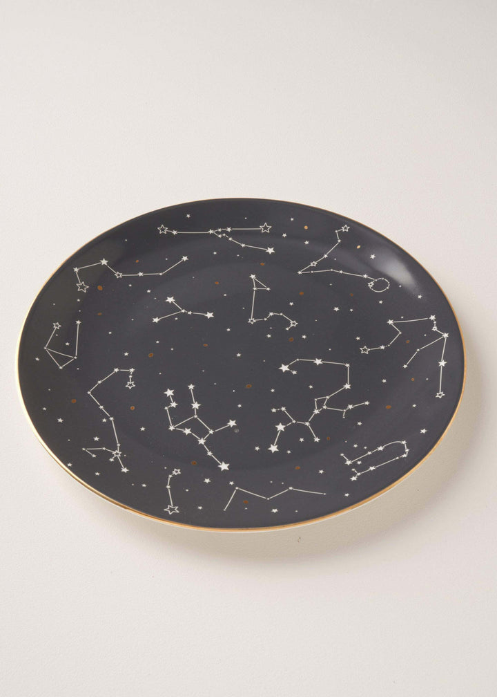 Grey Constellation Print Bone China Large Charger Plate | Truly Lifestyle