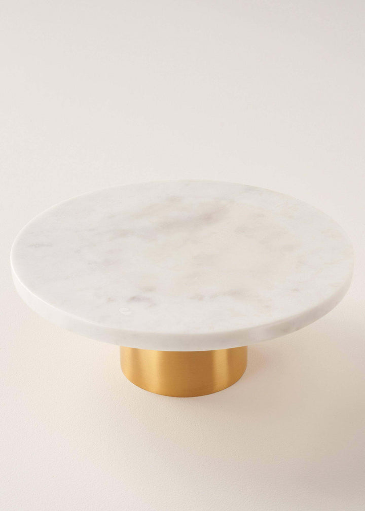 Marble Cake Stand With Gold Base | Truly Lifestyle