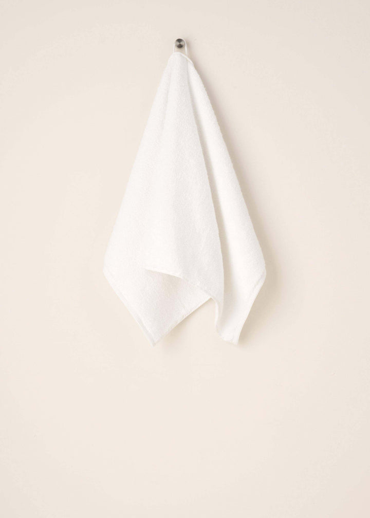 White Turkish Cotton Hand Towel Hanging Up | Truly Lifestyle