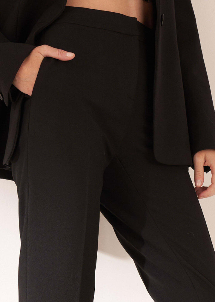Cropped Womens Black Trousers Close Up | Truly Lifestyle
