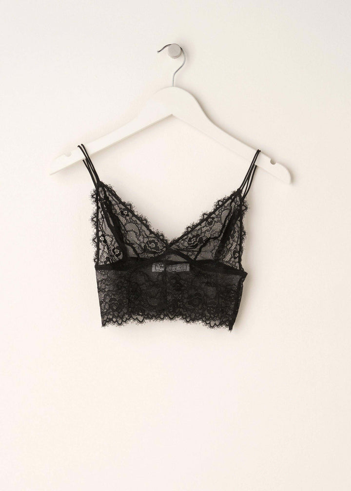 Ladies Lace Black Bralette On Hanger | Truly Lifestyle